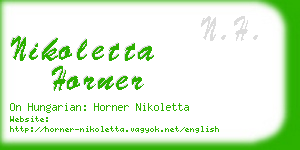nikoletta horner business card